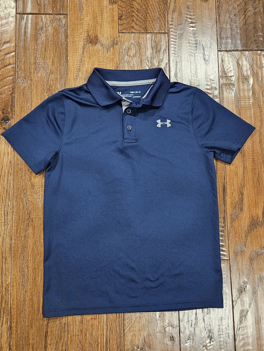 NWOT Under Armour Big Boys Performance Polo Shirt, Navy - Size YMD